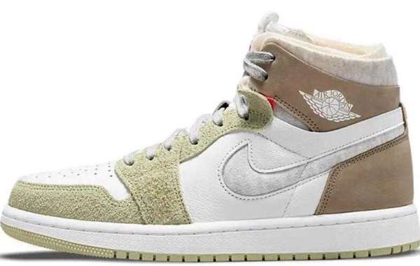 CT0979-102 Air Jordan 1 High Zoom White Khaki for Online Sale